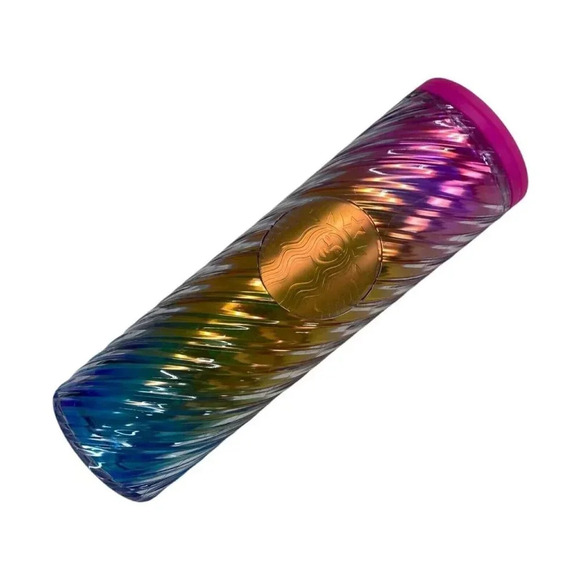 Starbucks 16floz Twist Tumbler Tim Singleton Starbucks Pride Swirls Rainbow - Picture 2 of 8